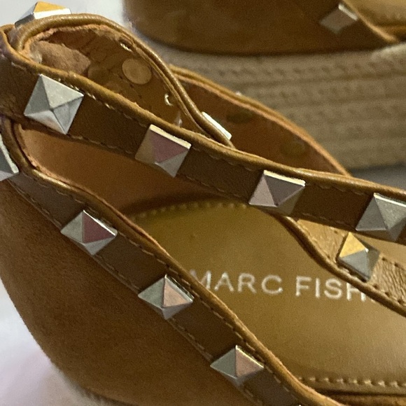Marc Fisher Jazlyn Wo Size 8 Tan Espadrille Shoes with Double wrap ankle straps - Picture 5 of 15